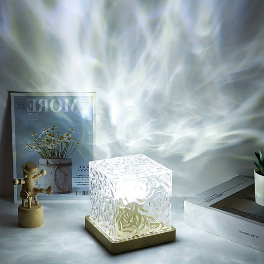 Rotating Water Ripple Night Light Aura Lamp